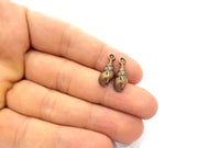 8 Oyster Charms Shell Charm Mussel Charms Sea Ocean Antique Copper Charm Antique Copper Plated Metal (19x7mm) G14475