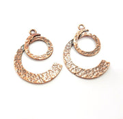 2 Copper Pendant Antique Copper Pendant Antique Copper Plated Metal ( 46x36 mm ) G14478