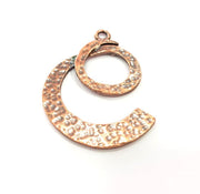 2 Copper Pendant Antique Copper Pendant Antique Copper Plated Metal ( 46x36 mm ) G14478