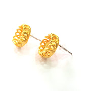 Earring Blank Base Settings Gold Resin Blank Cabochon Bases inlay Blank Mountings Gold Plated Brass (10mm blank) 1 Set  G14483