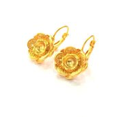 Earring Blank Base Settings Gold Resin Blank Cabochon Bases inlay Blank Mountings Gold Plated Brass (6mm blank) 1 Set  G14484