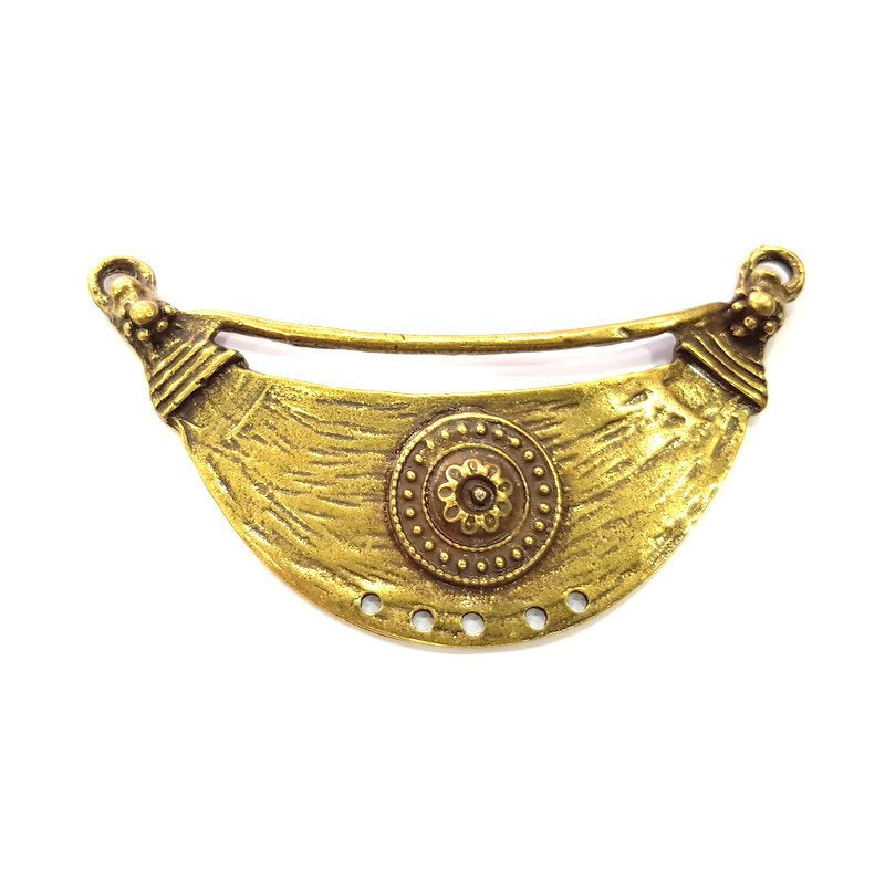 Antique Bronze Connector Pendant Antique Bronze Plated Metal Pendant (81x34mm) G14525