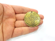 Antique Bronze Pendant Medallion Pendant Antique Bronze Plated Metal ( 43mm) G16285