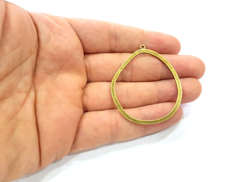 4 Earring Charm Antique Bronze Charm  Antique Bronze Charm (51x42mm) G14529