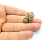 2 Oyster Charms Shell Charm Mussel Charms Sea Ocean Antique Bronze Charm Antique Bronze Plated Metal  (24x11mm) G14531