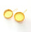 Earring Blank Base Settings Gold Resin Blank Cabochon Bases inlay Blank Mountings Gold Plated Brass (25mm blank) 1 Set  G14549