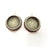 Earring Blank Backs Base Settings Silver Resin Blank Cabochon Base inlay Mountings Antique Silver Plated Brass (20mm blank) 1 Set  G15411