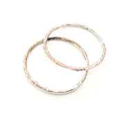 2 Shiny Silver Circle Connector Shiny Silver Plated Connector (52mm) G14572
