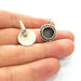Earring Blank Base Settings Silver Resin Blank Cabochon Base inlay Blank Mountings Antique Silver Plated Brass (10mm blank) 1 Set  G14577