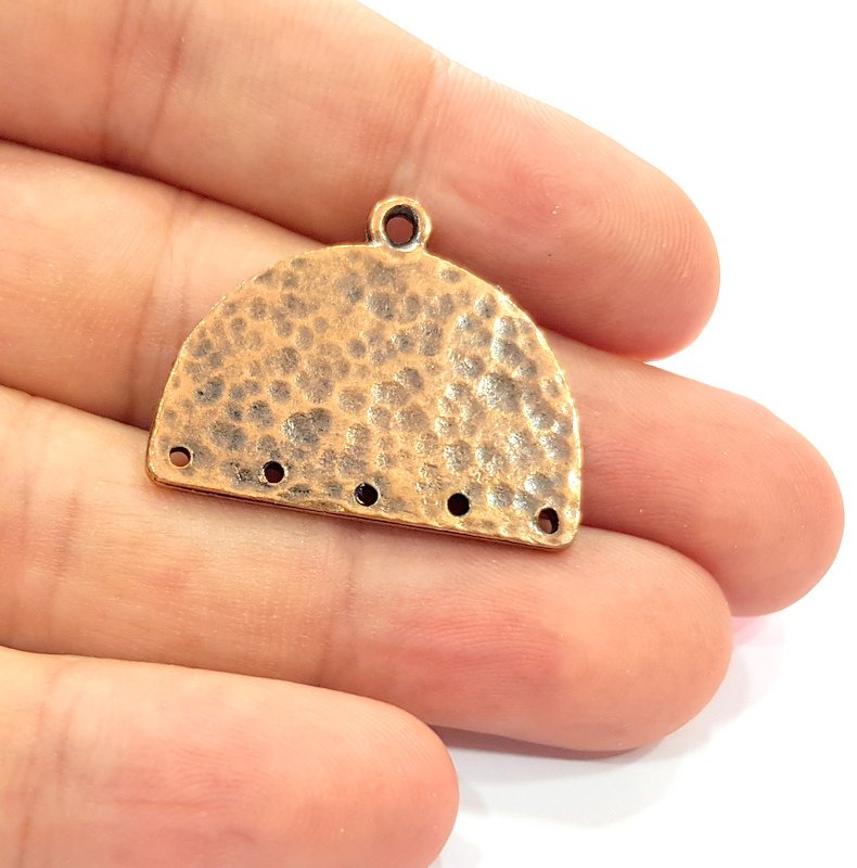 2 Antique Copper Connector Charm Antique Copper Plated Metal (31x25mm) G14585