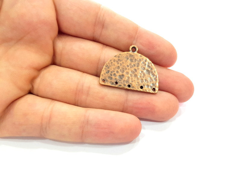 2 Antique Copper Connector Charm Antique Copper Plated Metal (31x25mm) G14585