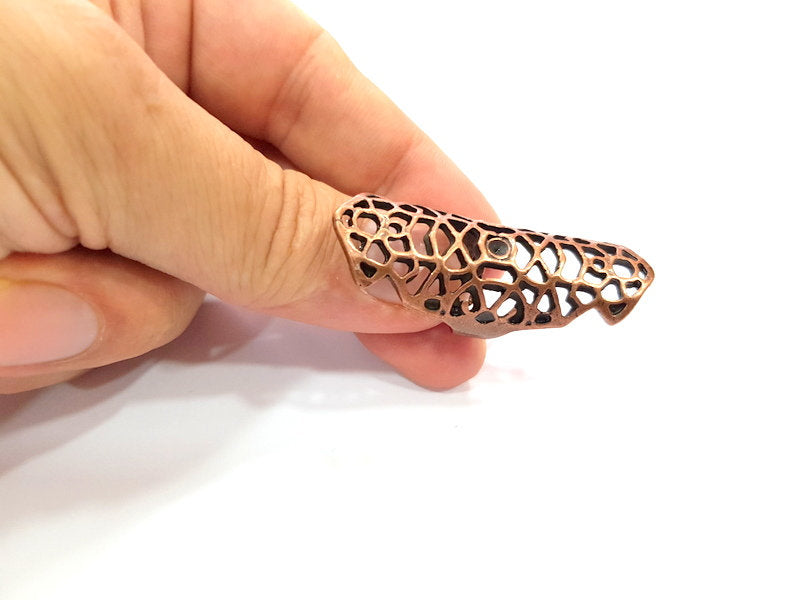 Copper Ring Settings inlay Ring Blank Mosaic Ring Bezel Base Cabochon Mountings ( 3 mm blank) Antique Copper Plated Brass G14589