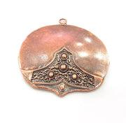 Copper Medallion Pendant Antique Copper Pendant Antique Copper Plated Metal ( 64x58 mm ) G14590