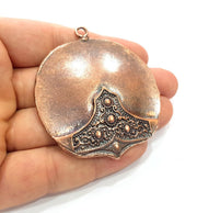 Copper Medallion Pendant Antique Copper Pendant Antique Copper Plated Metal ( 64x58 mm ) G14590
