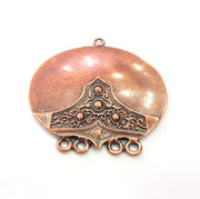 Copper Medallion Pendant Antique Copper Pendant Antique Copper Plated Metal ( 67x58 mm ) G14595