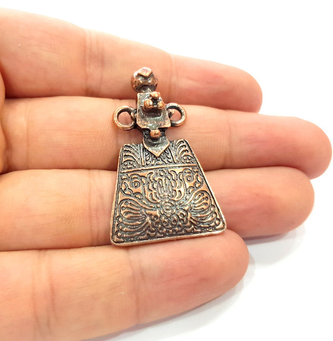 Copper Charm Antique Copper Charm Antique Copper Plated Metal (42x25mm) G14596