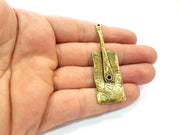 2 Antique Bronze Charm Antique Bronze Plated Metal Charms (62x19mm) G14597