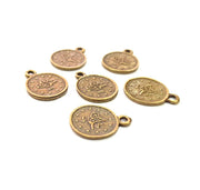 10 Ottoman signature Charm Antique Bronze Charm Antique Bronze Plated Metal  (14mm) G14598