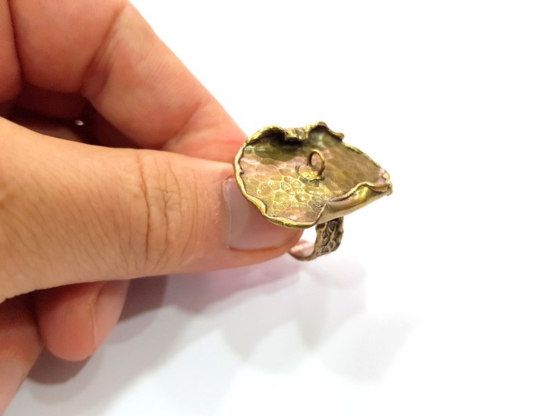 Antique Bronze Ring Blank Ring Setting Mountings (28mm Blank ) Antique Bronze Plated Brass G15426