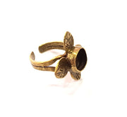 Antique Bronze Ring Blank Backs Ring Setting inlay Blank Mosaic Bezel Base Cabochon Mountings (10mm Blank)Antique Bronze Plated Brass G15427