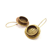 Earring Blank Backs Antique Bronze Resin Base inlay Cabochon Mountings Setting Antique Bronze Plated Brass (16mm blank) 1 pair G15430