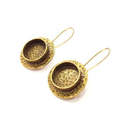 Earring Blank Backs Antique Bronze Resin Base inlay Cabochon Mountings Setting Antique Bronze Plated Brass (16mm blank) 1 pair G15430