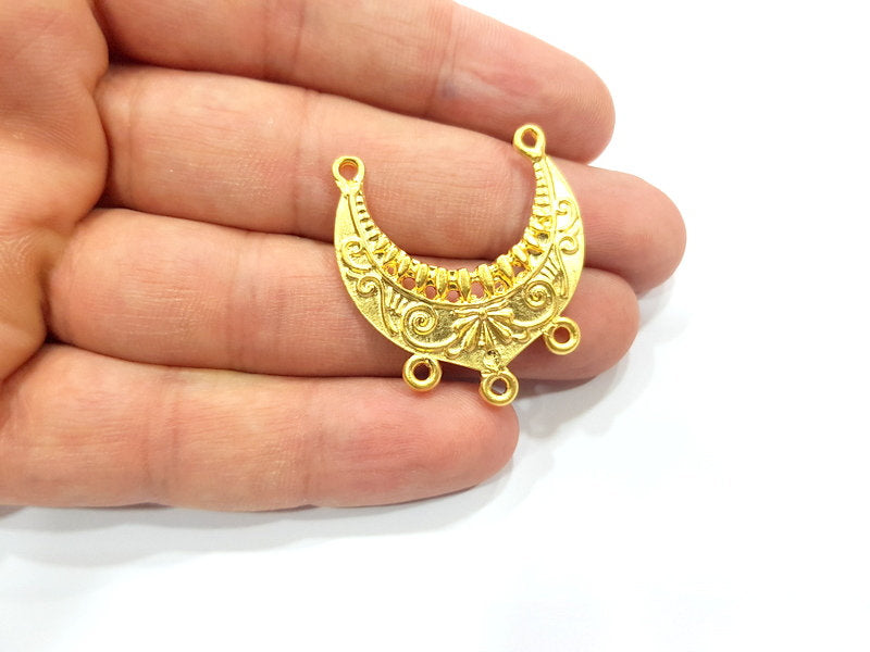 2 Gold Charm Gold Plated Charms  (32x30 mm)  G15447