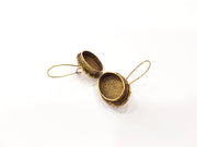 Earring Blank Backs Antique Bronze Resin Base inlay Cabochon Mountings Setting Antique Bronze Plated Brass (20x15mm blank) 1 pair G15458