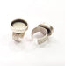 Silver Ring Blank Setting Cabochon Base inlay Ring Backs Mounting Adjustable Ring Base Bezel (18mm blank) Antique Silver Plated G15461