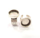 Silver Ring Blank Setting Cabochon Base inlay Ring Backs Mounting Adjustable Ring Base Bezel (16mm blank) Antique Silver Plated G15479