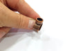 Copper Ring Blank Setting Cabochon Base inlay Ring Backs Mounting Adjustable Ring Base Bezel (8mm blank) Antique Copper Plated G15492