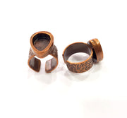 Copper Ring Blank Setting Cabochon Base inlay Ring Backs Mounting Adjustable Ring Base Bezel(14x10mm drop blank)Antique Copper Plated G15491