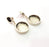 Earring Blank Backs Base Setting Silver Resin Blank Cabochon Base inlay Blank Mounting Antique Silver Plated Metal (10x8+20mm) 1 Pair G15494