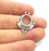 5 Antique Silver Plated Charm Antique Silver Plated Metal (28x20 mm)  G16297
