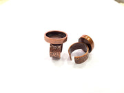 Copper Ring Blank Setting Cabochon Base inlay Ring Backs Mounting Adjustable Ring Base Bezel (18x13mm blank) Antique Copper Plated G15520