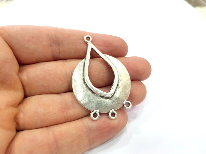 Antique Silver Plated Charm Antique Silver Plated Metal (52x34 mm)  G15521