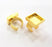 Gold Ring Blank Setting Cabochon Base inlay Ring Backs Mounting Adjustable Ring Base Bezel (16x16mm blank ) Gold Plated Metal G15527