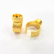 Gold Ring Blank Setting Cabochon Base inlay Ring Backs Mounting Adjustable Ring Base Bezel (10x8mm blank ) Gold Plated Metal G15532