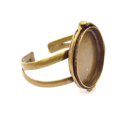 Bangle Blanks Antique Bronze Bracelet Blanks Cuff Blanks Adjustable Bracelet Blank Antique Bronze Plated Brass (40x30mm ) G14616