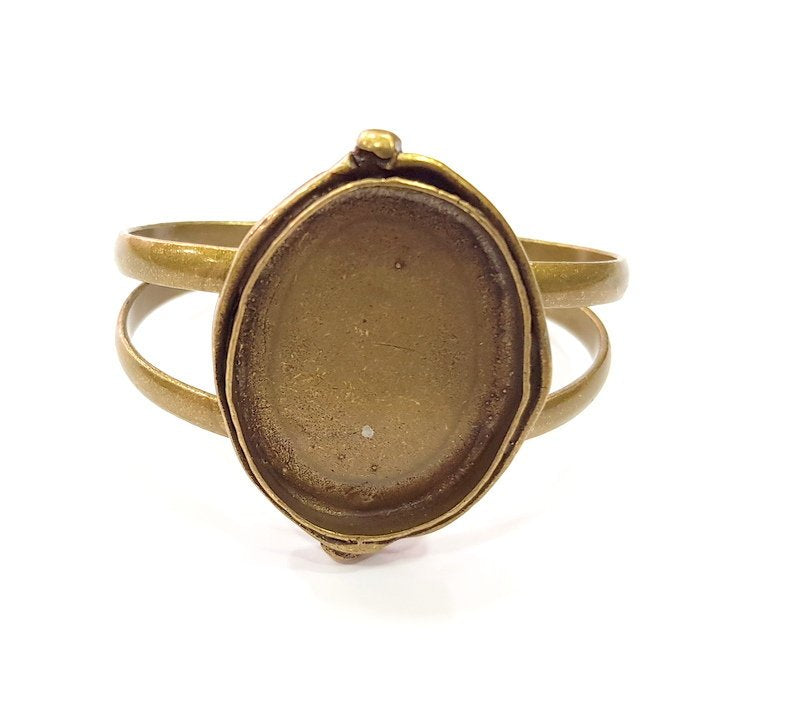 Bangle Blanks Antique Bronze Bracelet Blanks Cuff Blanks Adjustable Bracelet Blank Antique Bronze Plated Brass (40x30mm ) G14616
