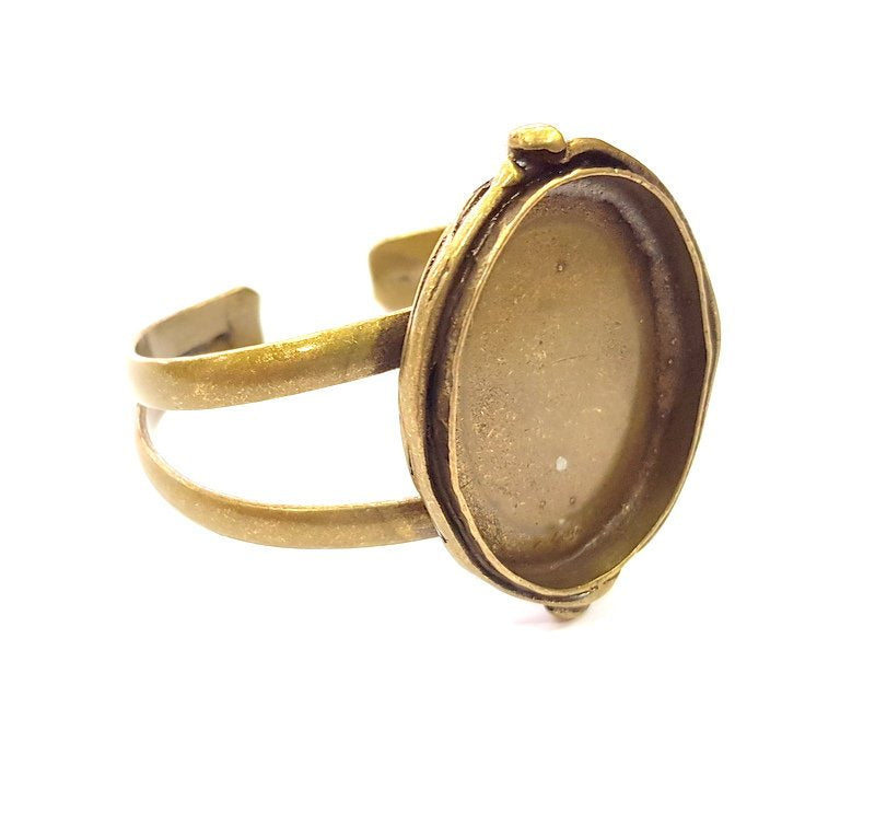 Bangle Blanks Antique Bronze Bracelet Blanks Cuff Blanks Adjustable Bracelet Blank Antique Bronze Plated Brass (40x30mm ) G14616