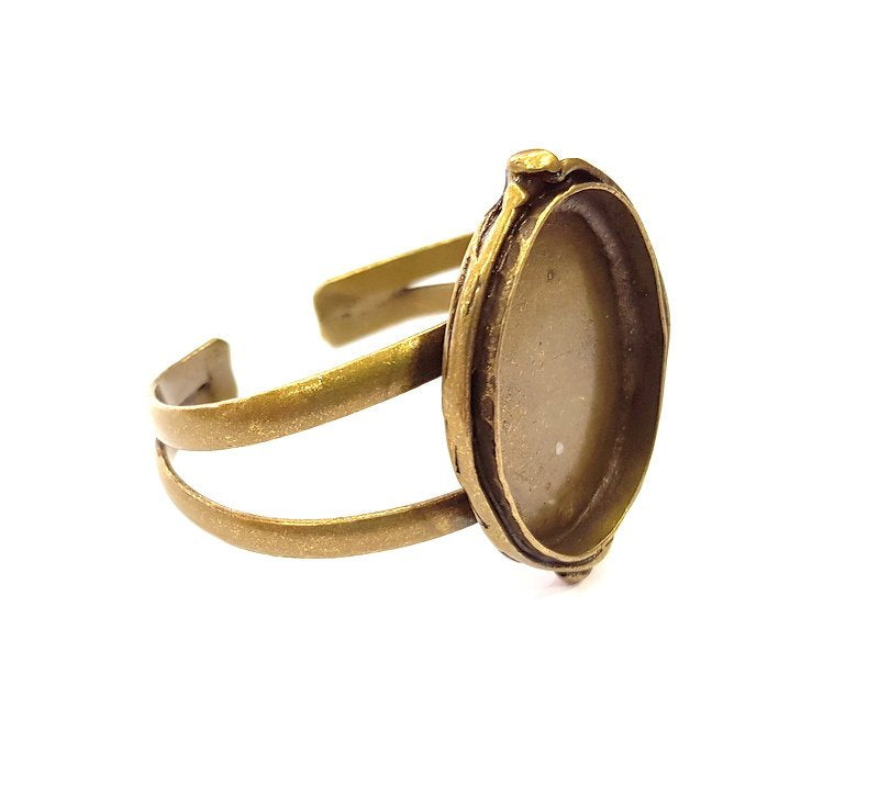 Bangle Blanks Antique Bronze Bracelet Blanks Cuff Blanks Adjustable Bracelet Blank Antique Bronze Plated Brass (40x30mm ) G14616