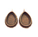 Earring Blank Base Settings Copper Resin Blank Cabochon Base inlay Blank Mountings Antique Copper Plated Brass (25x18mm blank) 1 Set  G14629