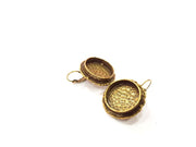 Earring Blank Backs Antique Bronze Resin Base inlay Cabochon Mountings Setting Antique Bronze Plated Brass (20mm blank) 1 pair G15545