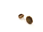Earring Blank Backs Antique Bronze Resin Base inlay Cabochon Mountings Setting Antique Bronze Plated Brass (18x13mm blank) 1 pair G15551