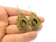 Earring Blank Backs Antique Bronze Resin Base inlay Cabochon Mountings Setting Antique Bronze Plated Brass (18x13mm blank) 1 pair G15556