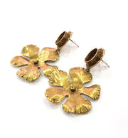Earring Blank Backs Antique Bronze Resin Base inlay Cabochon Mountings Setting Antique Bronze Plated Brass (10mm blank) 1 pair G15558
