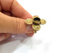 Antique Bronze Ring Blank Ring Setting inlay Blank Mosaic Bezel Base Cabochon Mountings (10mm Blank)Antique Bronze Plated Brass G15569