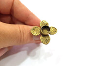 Antique Bronze Ring Blank Ring Setting inlay Blank Mosaic Bezel Base Cabochon Mountings (10mm Blank)Antique Bronze Plated Brass G15569