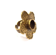 Antique Bronze Ring Blank Ring Setting inlay Blank Mosaic Bezel Base Cabochon Mountings (10mm Blank)Antique Bronze Plated Brass G15577